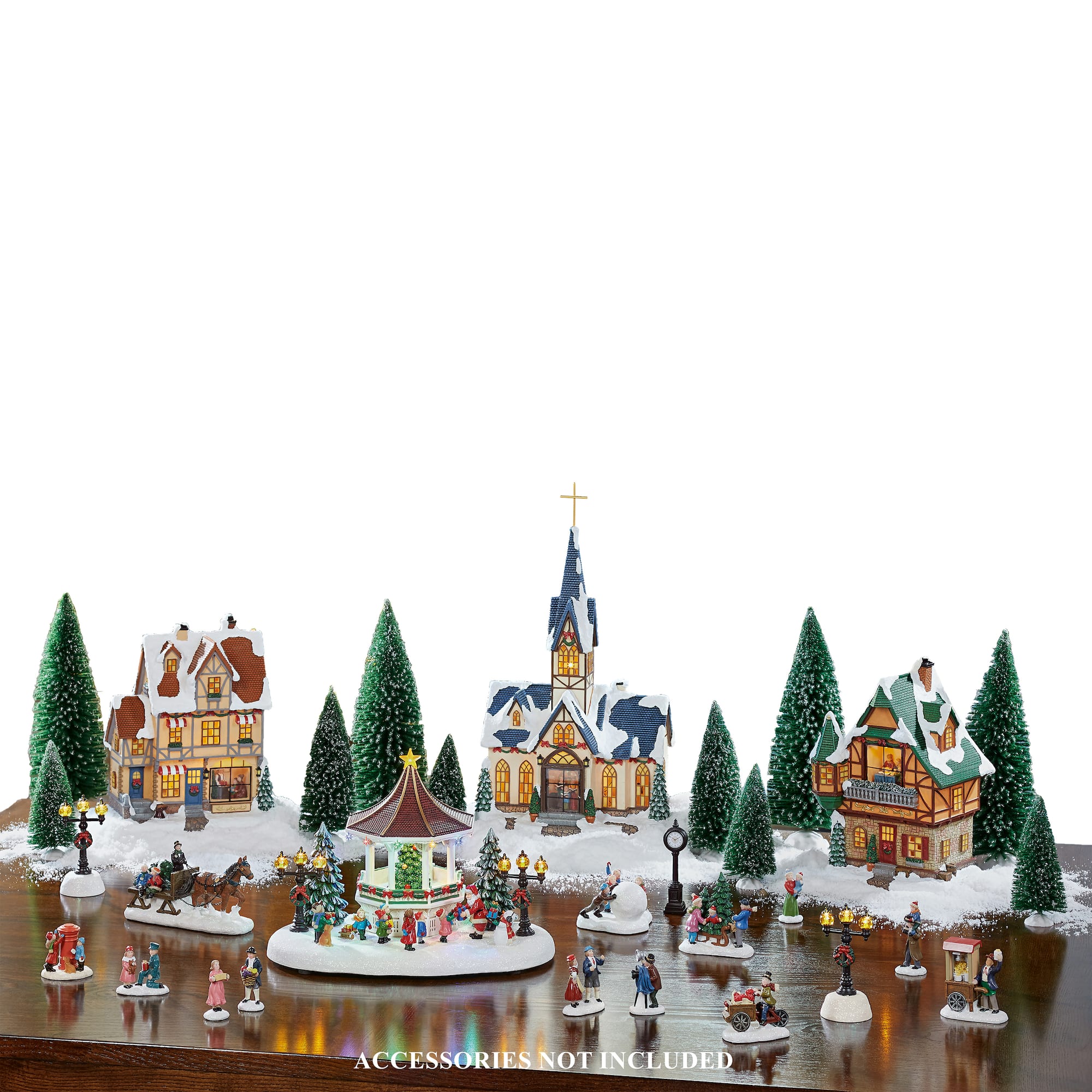 Moments in Time Christmas Village Tabletop Décor Set